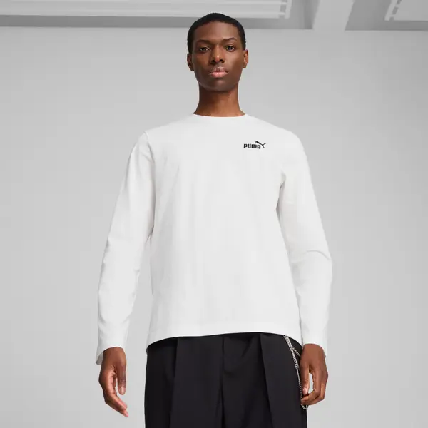 PUMA PUMA Essentials No. 1 Logo Long Sleeve Tee Men, Clothing, White, 3XL
