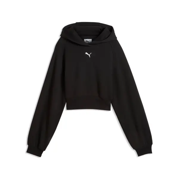 PUMA PUMA Essentials Relaxed Cropped Balloon Sleeve Hoodie Youth, Shop, Black, 15-16Y