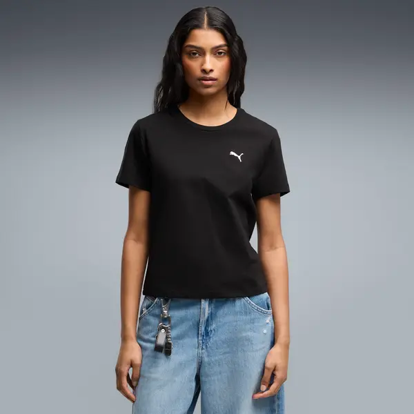 PUMA PUMA Essentials Slim Tee Women, Clothing, Black, S