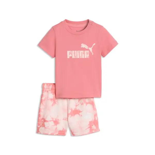 PUMA PUMA Essentials Tie-dye Tee and Shorts Set Toddlers, Age, Wild Pink, 4-6M