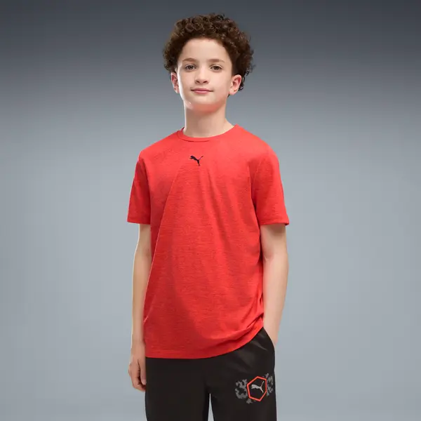 PUMA PUMA Essentials Training Heather Tee Youth, Kids, Ultra Red Heather, 15-16Y