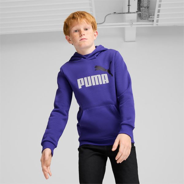 PUMA PUMA Essentials+ Two-Tone Big Logo Hoodie Youth, Lapis Lazuli
