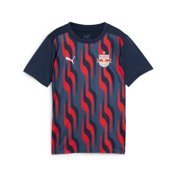 PUMA Puma FC Red Bull Salzburg Pre-match Short Sleeve Jersey Youth, Blue, Size 7-8Y, Clothing