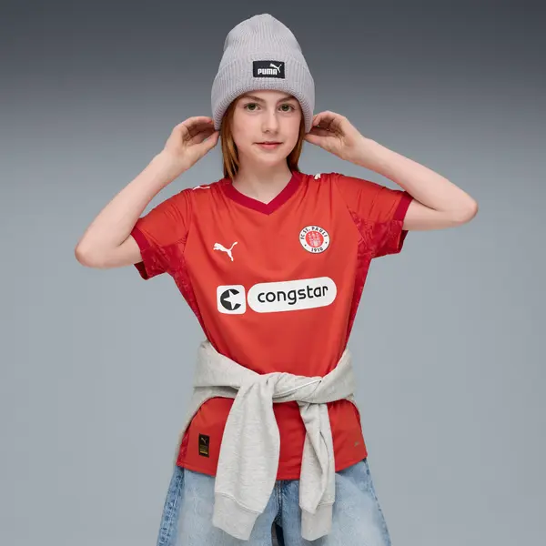 PUMA PUMA FC St. Pauli 25/26 Fourth Jersey Youth, Clothing, Burnt Red/White, 4-5Y
