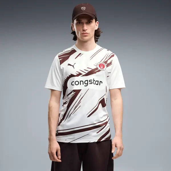 PUMA PUMA FC St. Pauli 26/27 Away Jersey Men, Clothing, White/Espresso Brown, S