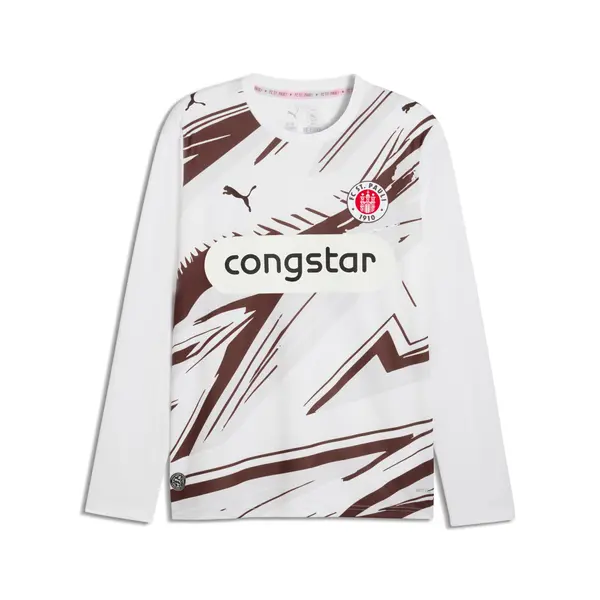PUMA PUMA FC St. Pauli 26/27 Away Long Sleeve Jersey Men, Sport, White/Espresso Brown, S
