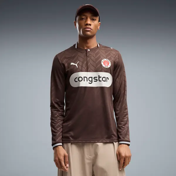 PUMA PUMA FC St. Pauli 26/27 Home Long Sleeve Jersey Men, Men, Espresso Brown/White, S