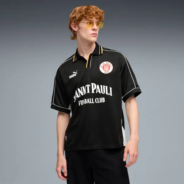 PUMA PUMA FC St. Pauli Retro Football Jersey Men, Clothing, Black/White, S
