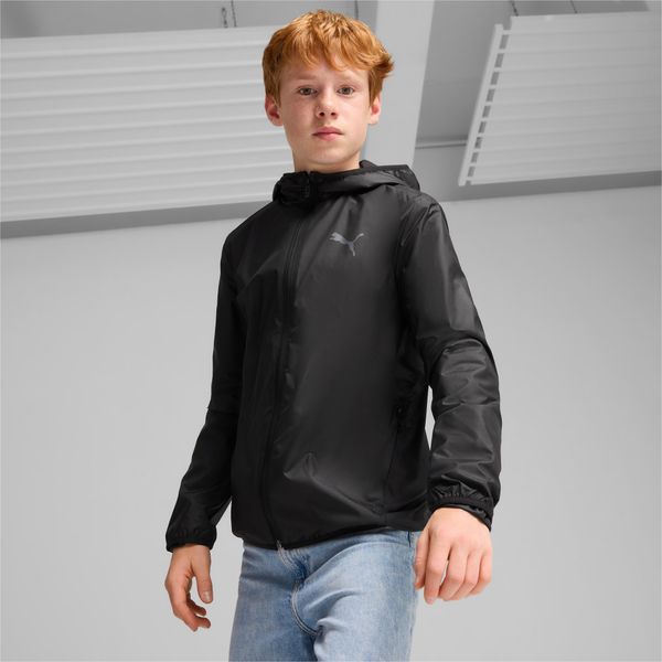 PUMA PUMA Fleece Line Windbreaker Youth Jacket, Black