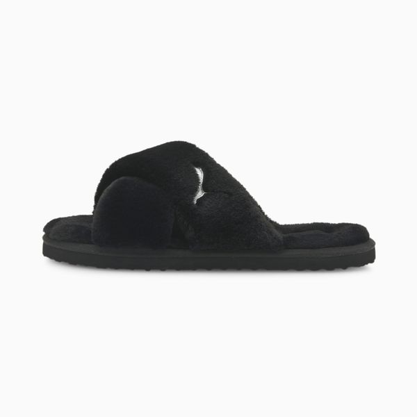 PUMA PUMA Fluff x Strap Women's Slide Sandals, Black/White