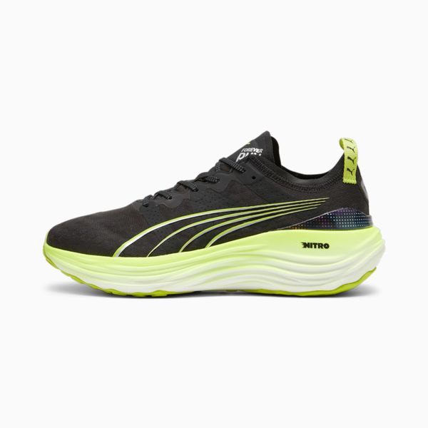 PUMA PUMA Foreverrun Nitro™ Men's Running Shoes, Black/Lime Pow/Mineral Grey