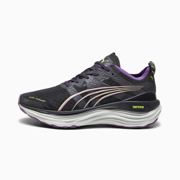 PUMA PUMA Foreverrun Nitro™ Wtr Women's Running Shoes, Black/Purple Pop/Yellow Burst