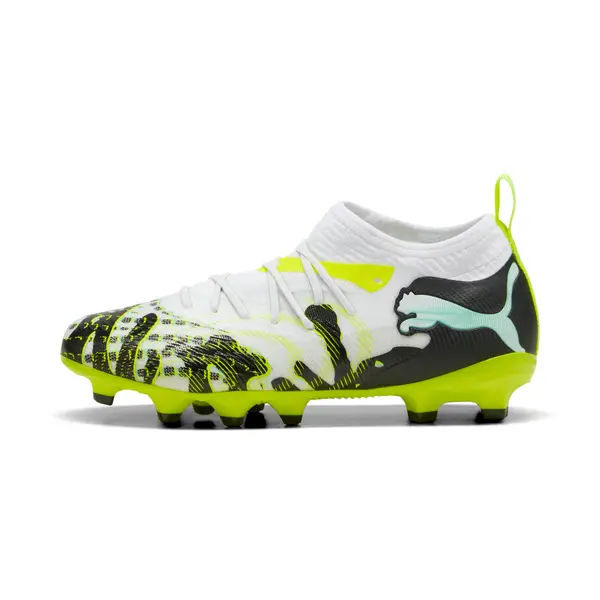 PUMA PUMA FUTURE 9 MATCH CREATIVITY FG/AG Football Boots Youth, Shoes, Yellow Alert/Mint Jelly/White, 29