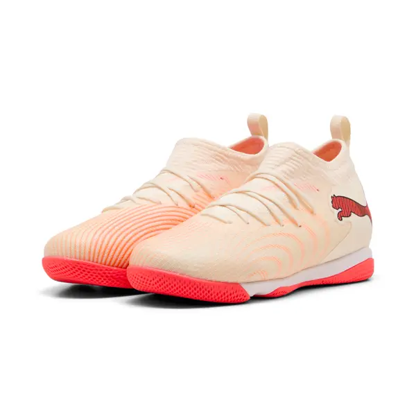 PUMA PUMA FUTURE 9 MATCH IT Football Boots Youth, Football, Sugared Almond/White/Ultra Red, 33