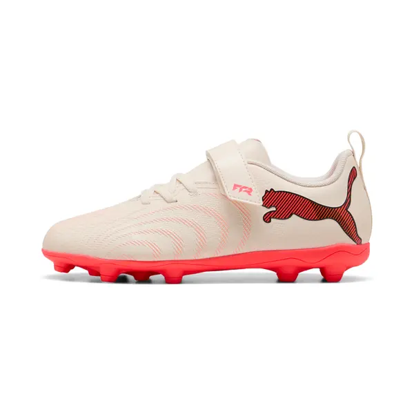PUMA PUMA FUTURE 9 PLAY FG/AG Football Boots Kids, Shoes, Sugared Almond/White/Ultra Red, 29