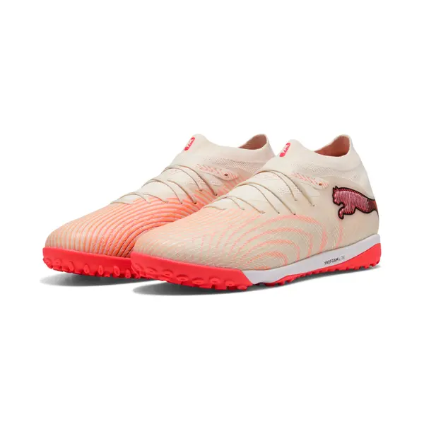 PUMA PUMA FUTURE 9 PRO CAGE TT Football Boots Unisex, Women, Sugared Almond/White/Ultra Red, 44