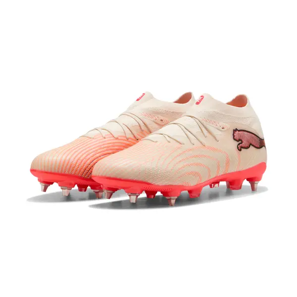 PUMA PUMA FUTURE 9 PRO MxSG Football Boots Unisex, Women, Sugared Almond/White/Ultra Red, 44