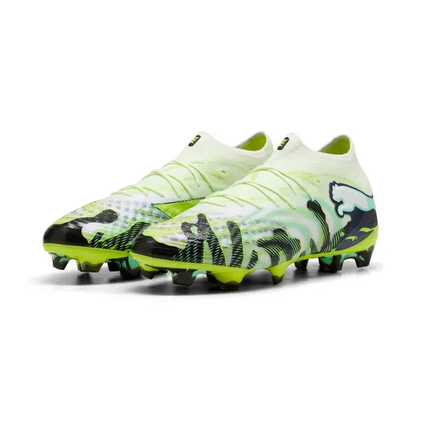 PUMA PUMA FUTURE 9 ULTIMATE CREATIVITY FG Football Boots Unisex, Sport, Yellow Alert/Mint Jelly/White, 44