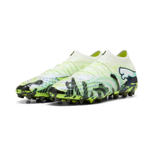 PUMA PUMA FUTURE 9 ULTIMATE CREATIVITY MG Football Boots Unisex, Sport, Yellow Alert/Mint Jelly/White, 44