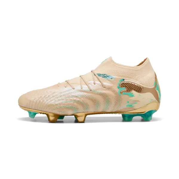 PUMA PUMA FUTURE 9 ULTIMATE FG Football Boots Unisex, Shoes, Creamy Vanilla/Gold/Mint Jelly, 44