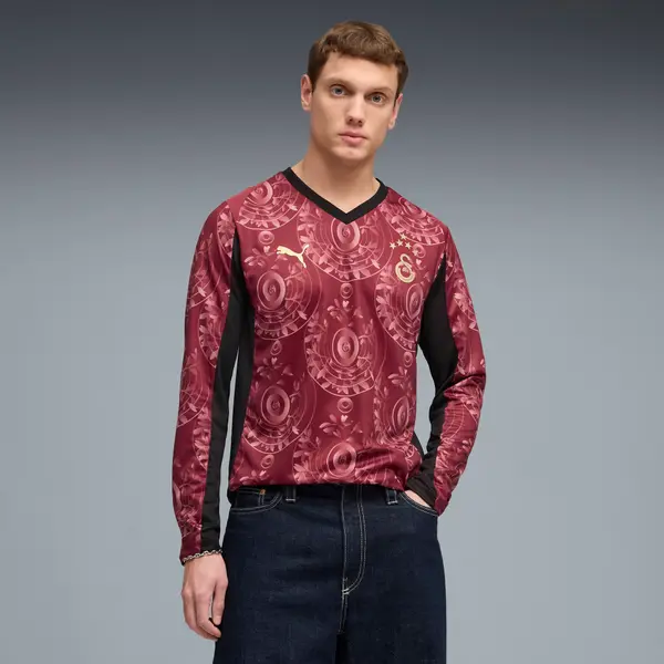 PUMA PUMA Galatasaray SK Long Sleeve Third Jersey Men, Clothing, Regal Red/Gold, S