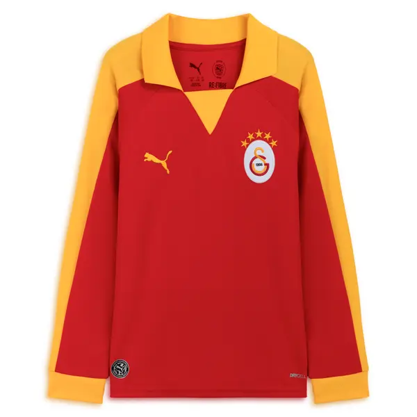 PUMA PUMA Galatasaray SK T7 Jersey Long Sleeve Youth, Clothing, Red/Yellow Sizzle, 15-16Y