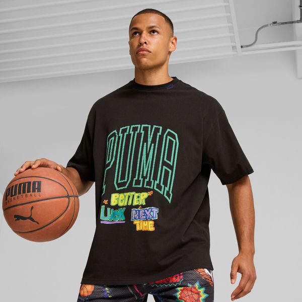 PUMA Puma Getting Crafty Basketball Tee 2 Unisex, Black, Size XXL, Clothing