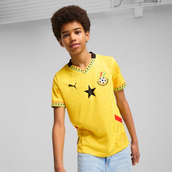 PUMA Puma Ghana 2025 Away Jersey Youth, Yellow, Size 11-12Y, Clothing