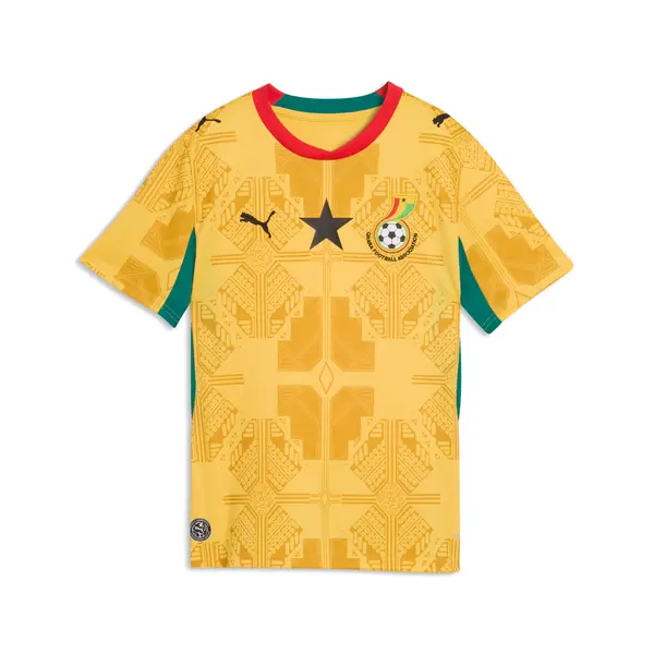 PUMA PUMA Ghana 2026 Away Jersey Youth, Performance, Sunny Yellow/Archive Gold, 15-16Y