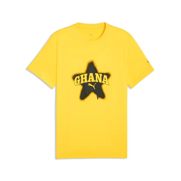 PUMA PUMA Ghana ftblCulture Tee Men, Performance, Pelé Yellow/Black, S