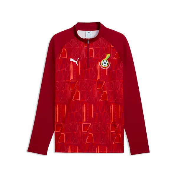 PUMA PUMA Ghana Slim Warmup Quarter-Zip Top Men, Performance, Dark Crimson/Red, S