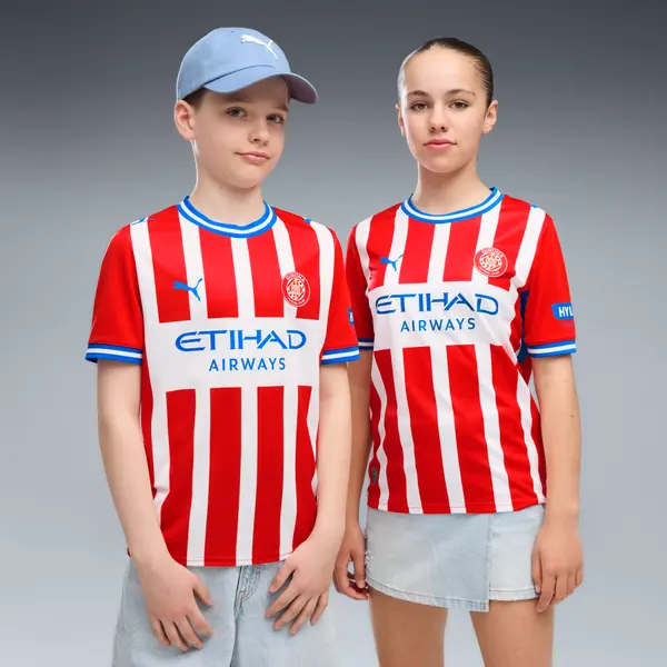 PUMA PUMA Girona F.C. 26/27 Home Jersey Youth, Clothing, Red/White, 15-16Y