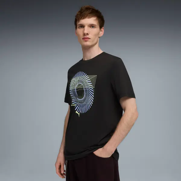 PUMA PUMA Graphic Circular Tee Men, Clothing, Black, S