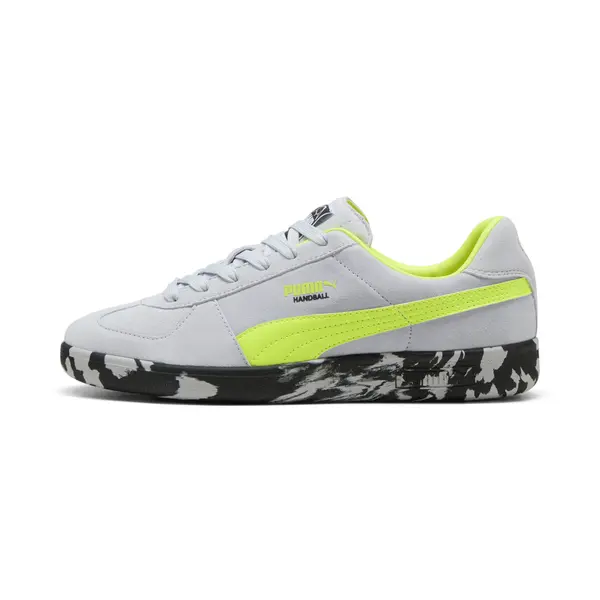 PUMA PUMA Handball Berlin Goalkeeper Shoes Unisex, Shoes, Silver Mist/Yellow Alert/Black, 44