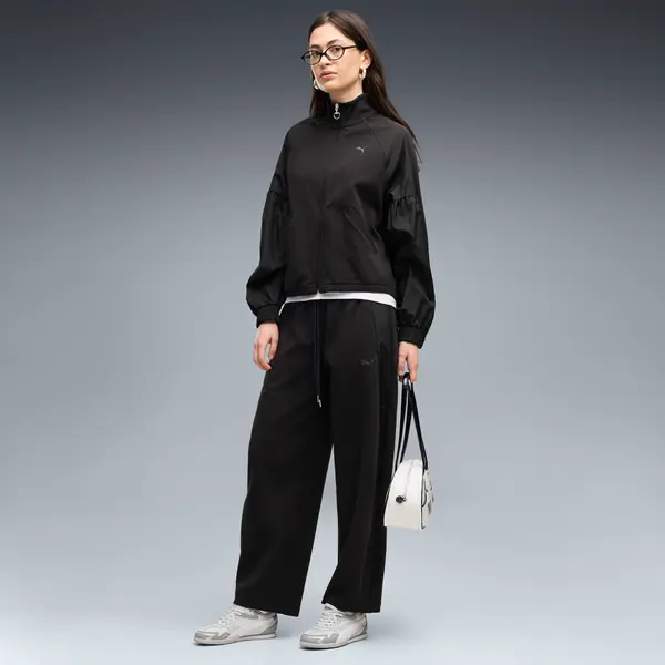 PUMA PUMA HER Relaxed Barrel Leg Pants Women, Clothing, Black, S