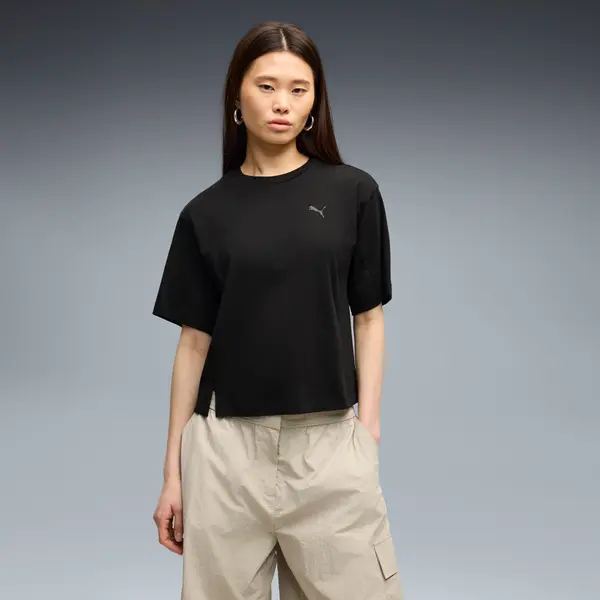 PUMA PUMA HER Relaxed Tee Women, Clothing, Black, S