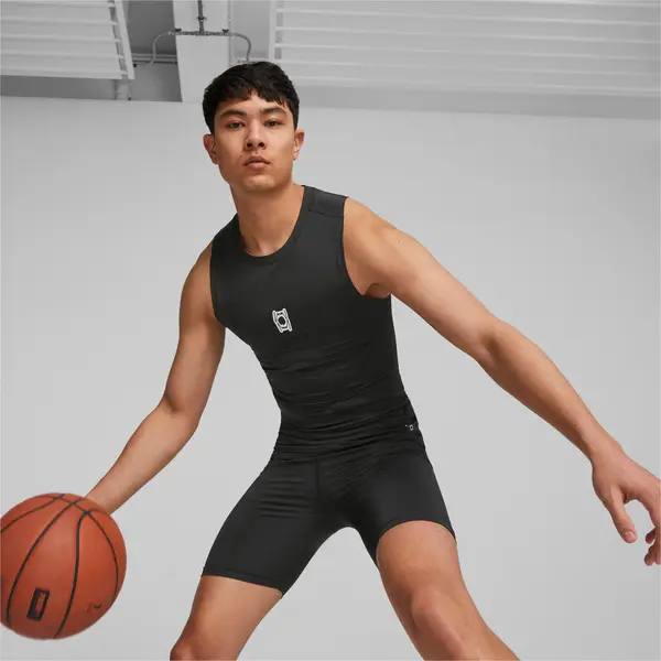 PUMA PUMA Hoops Team Sleeveless Basketball Top Men, Clothing, Black, M