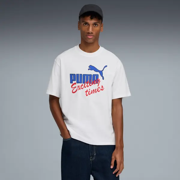 PUMA PUMA House of Graphics Casual Tee Men, Clothing, White, S