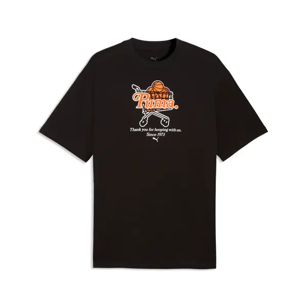 PUMA PUMA Junior Varsity I Relaxed Basketball Tee Men, Sports, Black, S