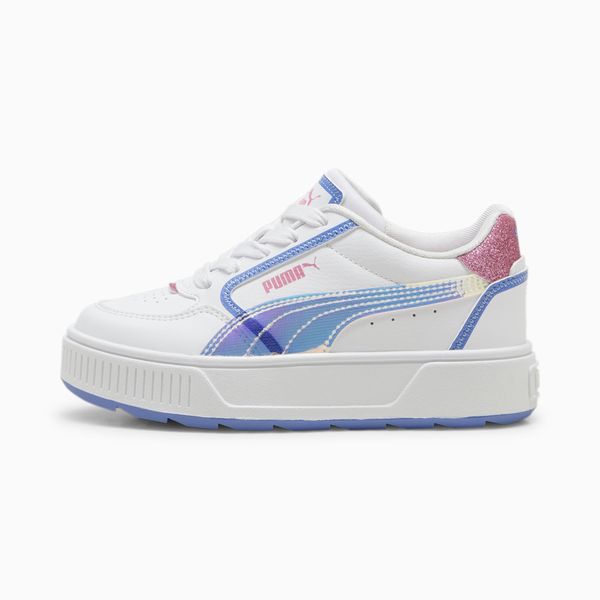 PUMA PUMA Karmen Rebelle Deep Dive Kids' Sneakers, White/Fast Pink/Blue Skies