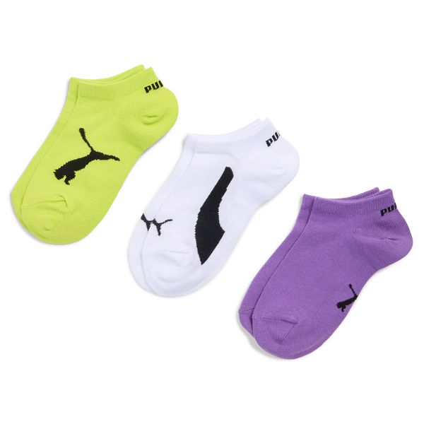 PUMA Puma Kids' BWT Sneaker - Trainer Socks 3 Pack, Green, Size 23-26, Clothing