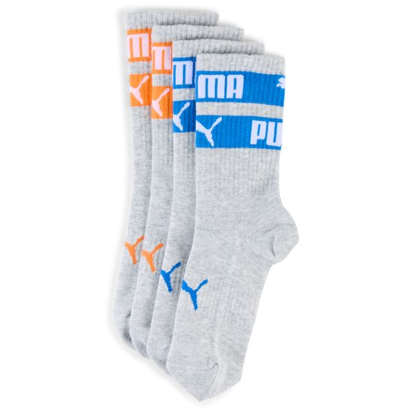 PUMA Puma Kids' Classic Socks 2 pack, Gray, Size 27-34, Clothing