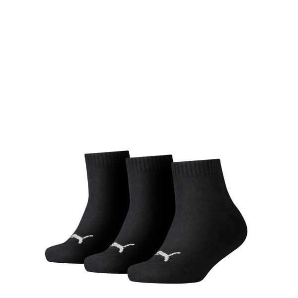 PUMA Puma Kids' Quarter Socks 3 Pack, Black, Size 31-34, Clothing