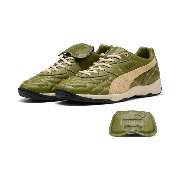 PUMA PUMA KING Indoor Mix Sneakers Unisex, Collections, Olive Green/Light Straw, 44