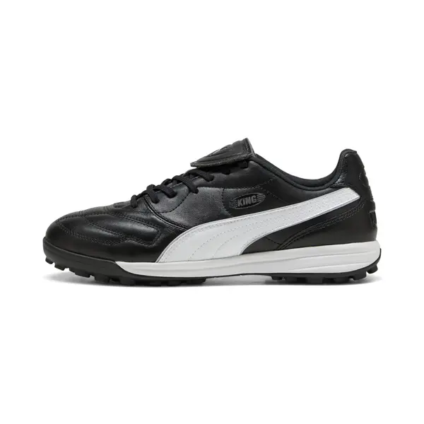 PUMA PUMA KING LIGA TT Football Boots Unisex, Shoes, Black/Silver/White, 44