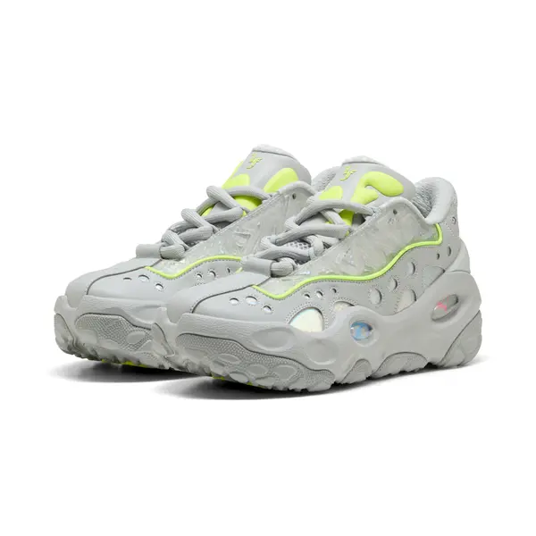 PUMA PUMA LaFrancé RNR Solar Sneakers Unisex, Sport, Flat Light Gray/Sunset Glow/Yellow Alert, 44