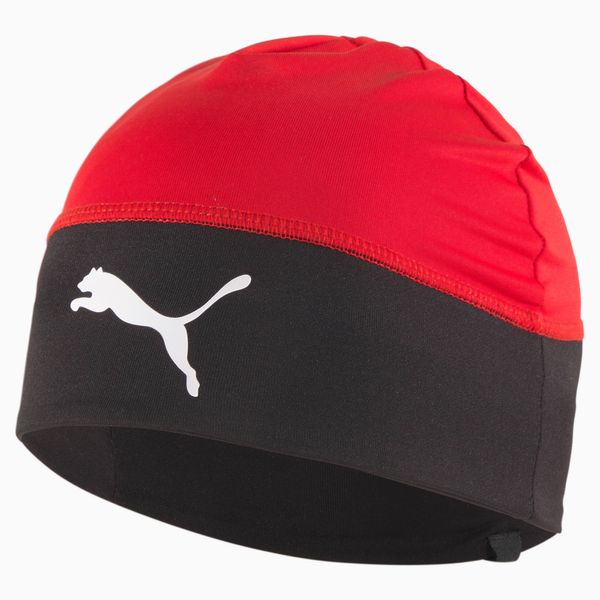 PUMA PUMA Liga Kids' Football Beanie Hat, Red/Black