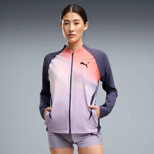 PUMA PUMA Lightspeed ULTRAWEAVE Graphic Running Jacket Women, Clothing, Inky Depths, S