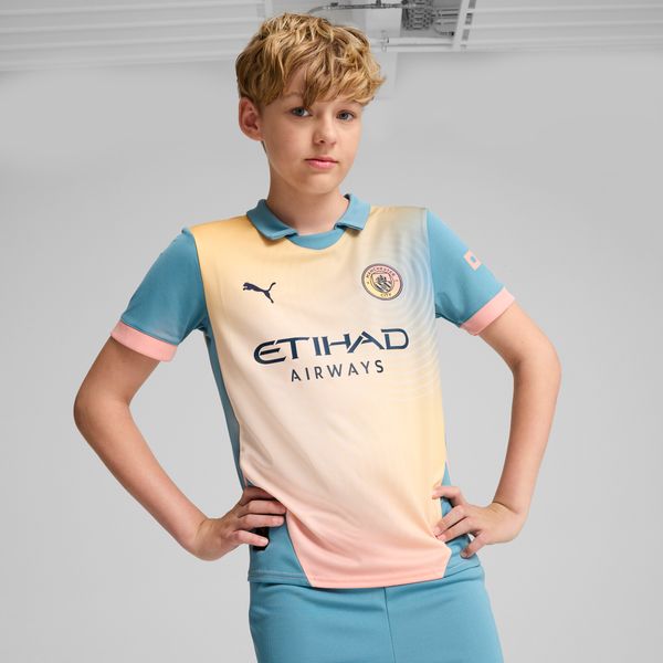 PUMA Puma Manchester City 24/25 Fourth Jersey Youth, Pink, Size 7-8Y, Clothing