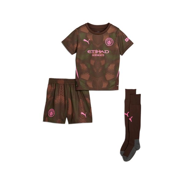 PUMA Puma Manchester City 24/25 Goalkeeper Short Sleeve Minikit Kids, Brown, Size 2-3Y, Clothing